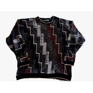 Vintage TUNDRA Men's 3D Sweater 90's Retro Grunge Art Deco